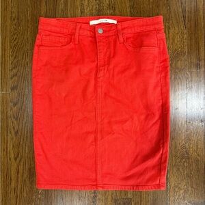 Joe's Jeans Fiery Red Pencil Skirt